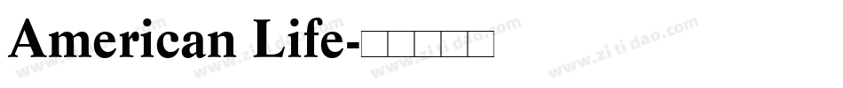 American Life字体转换